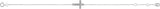 14K Gold Engravable Cross Bracelet - White Gold - view 2