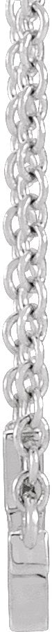 14K Gold Sideways Cross Necklace – 12x5.9mm - White Gold - view 5