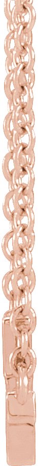 14K Gold Sideways Cross Necklace – 12x5.9mm - Rose Gold - view 5