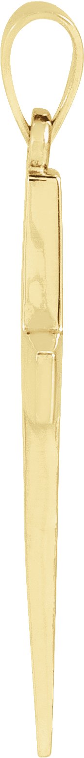 18K Gold Cross Necklace or Pendant – 30.2x15.9mm - view 2
