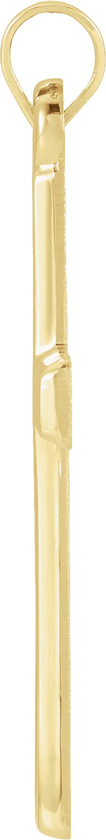 14K Gold Cross Necklace or Pendant – 24.5x16.5mm - Yellow Gold - view 3