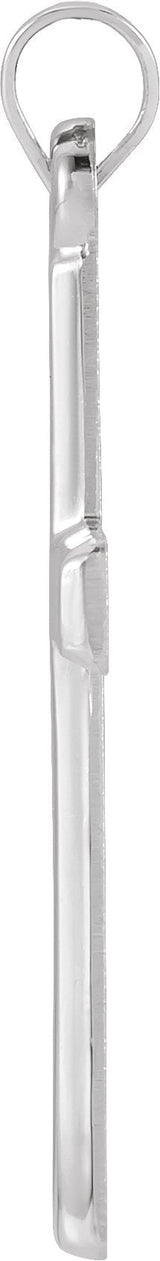 Platinum Cross Necklace or Pendant – 24.5x16.5mm - view 3