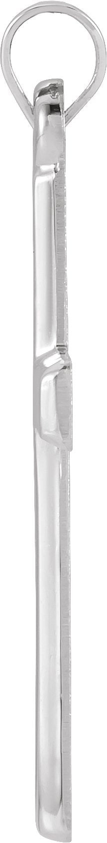 Platinum Cross Necklace or Pendant – 24.5x16.5mm - view 3