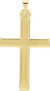 14K Gold Cross Necklace or Pendant – 24.5x16.5mm - Yellow Gold