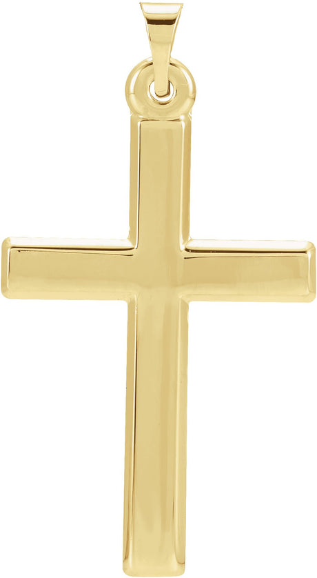 14K Gold Cross Necklace or Pendant – 24.5x16.5mm - Yellow Gold