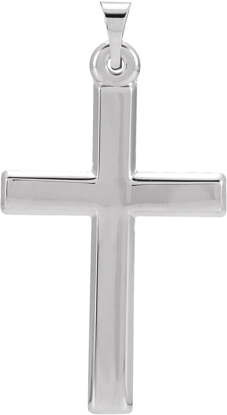Platinum Cross Necklace or Pendant – 24.5x16.5mm