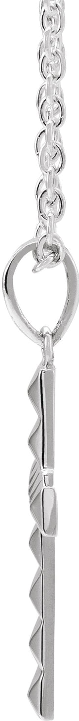 Platinum Pyramid Cross Necklace or Pendant - view 2