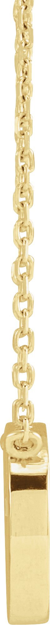 14K Gold Pierced Cross Disc Necklace - Yellow Gold - view 2