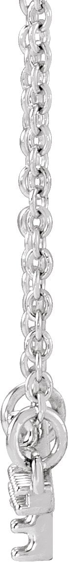 14K Gold Round Lab-Grown Diamond Sideways Cross Necklace - White Gold - view 6