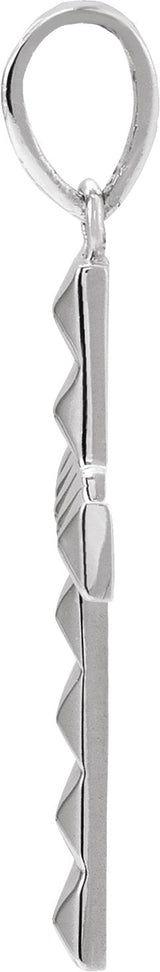 Platinum Pyramid Cross Necklace or Pendant - view 2