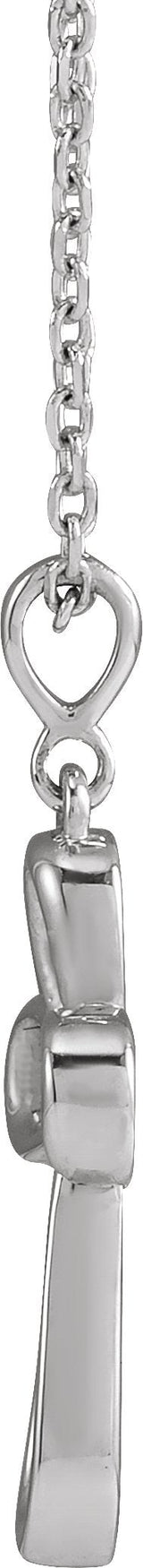 Platinum Knotted Cross Necklace or Pendant - view 2