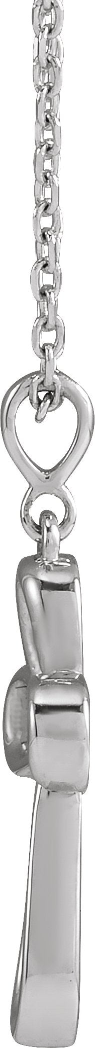 Platinum Knotted Cross Necklace or Pendant - view 2