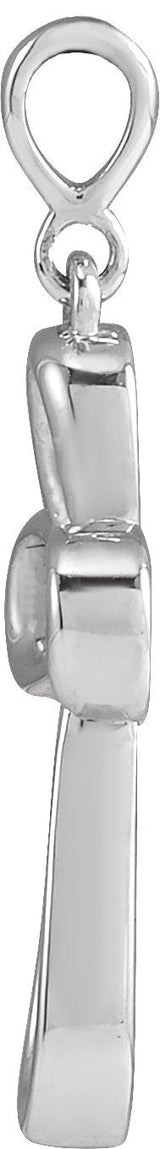 Platinum Knotted Cross Necklace or Pendant - view 2