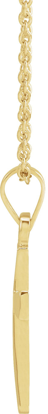 14K Gold Cross Necklace or Pendant – 16.11x8.04mm - Yellow Gold - view 2