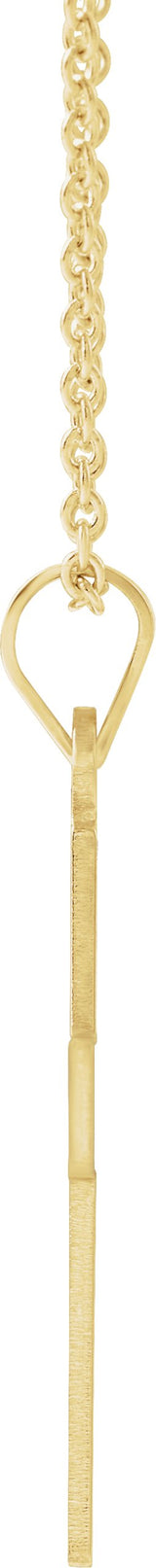 14K Gold Cross Necklace or Pendant – 18x12mm - Yellow Gold - view 2