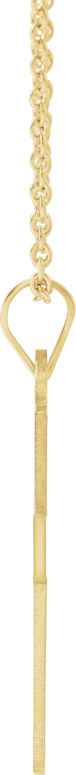 14K Gold Cross Necklace or Pendant – 18x12mm - Yellow Gold - view 2