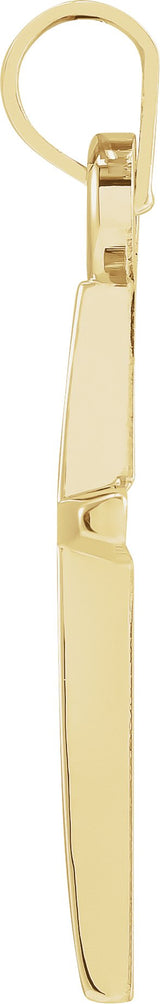 18K Gold Cross Pendant - view 2