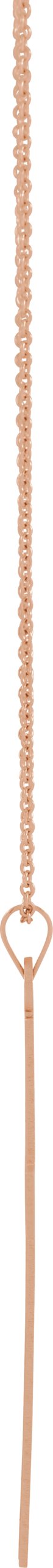 14K Gold Floral Cross Necklace or Pendant - Rose Gold - view 2