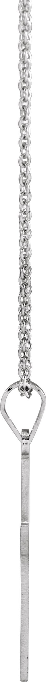 14K Gold Floral Cross Necklace or Pendant - White Gold - view 2