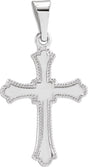 Platinum Cross Pendant – 15x11mm