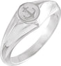 Platinum Cross Anchor Ring