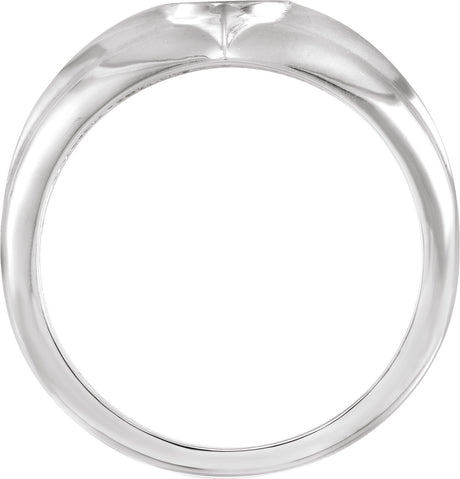 Platinum Cross Anchor Ring - view 2