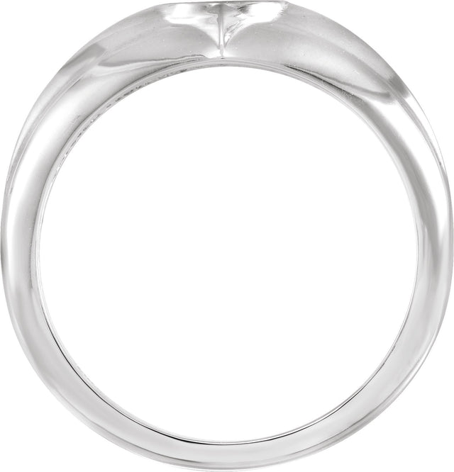Platinum Cross Anchor Ring - view 2
