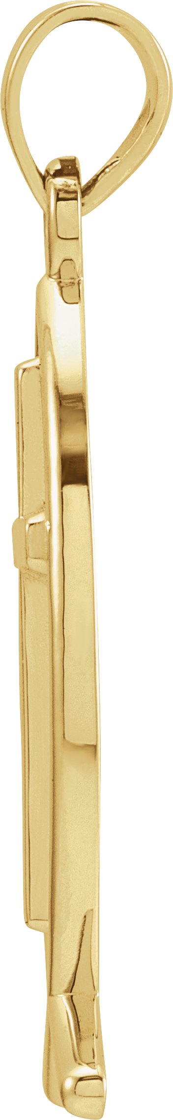 10K Gold Ichthus with Cross Pendant - view 2