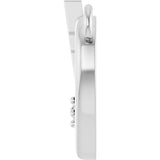 14K Gold Round Natural Diamond Heart & Cross Necklace – up to 0.0025 CTW - White Gold - view 9
