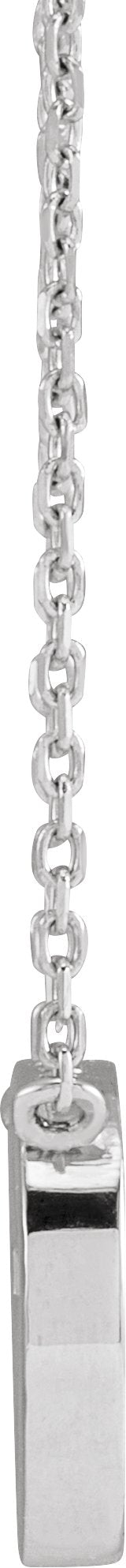 Platinum Pierced Cross Disc Necklace - view 2