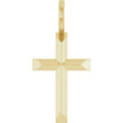 14K Gold Cross Necklace or Pendant – 18x9mm - Yellow Gold