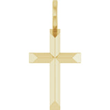14K Gold Cross Necklace or Pendant – 18x9mm - Yellow Gold