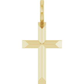 14K Gold Cross Necklace or Pendant – 18x9mm - Yellow Gold