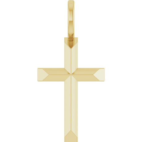 14K Gold Cross Necklace or Pendant – 18x9mm - Yellow Gold
