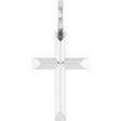 Platinum Cross Necklace or Pendant – 18x9mm