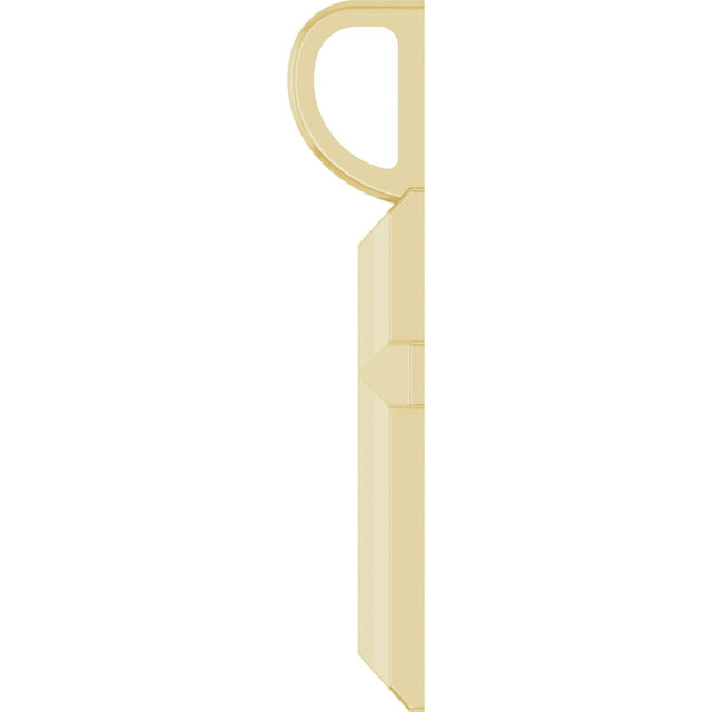 14K Gold Cross Necklace or Pendant – 18x9mm - Yellow Gold - view 3