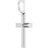 Platinum Cross Necklace or Pendant – 18x9mm - view 2