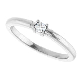 14K Gold Round Natural Diamond Cross Promise Ring - White Gold - view 10