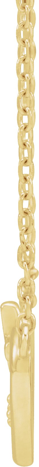 14K Gold Round Natural Diamond Heart & Cross Necklace – up to 0.0025 CTW - Yellow Gold - view 8
