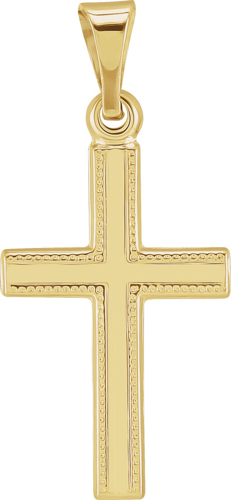 14K Gold Cross Pendant – 15x9.5mm