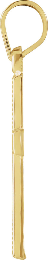 14K Gold Cross Pendant – 15x9.5mm - view 2