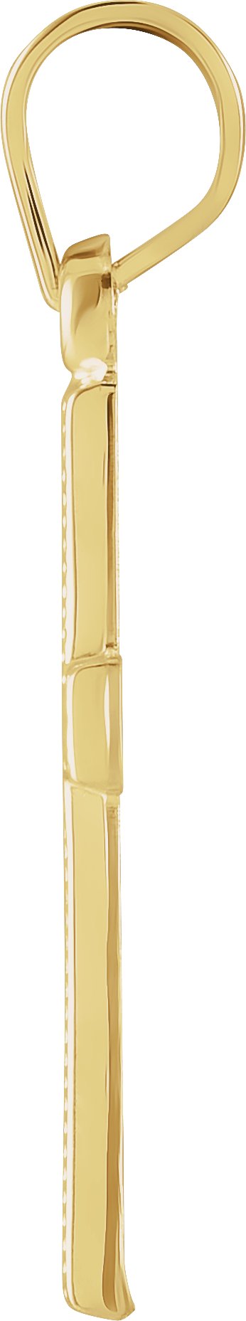14K Gold Cross Pendant – 15x9.5mm - view 2