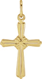 14K Gold Cross Pendant – 14x10.5mm - Yellow Gold