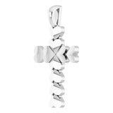 Platinum Heart Cross Necklace or Pendant - view 5