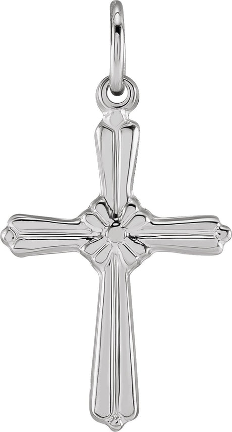 Platinum Cross Pendant – 14x10.5mm