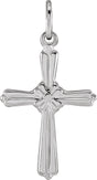 Platinum Cross Pendant – 14x10.5mm