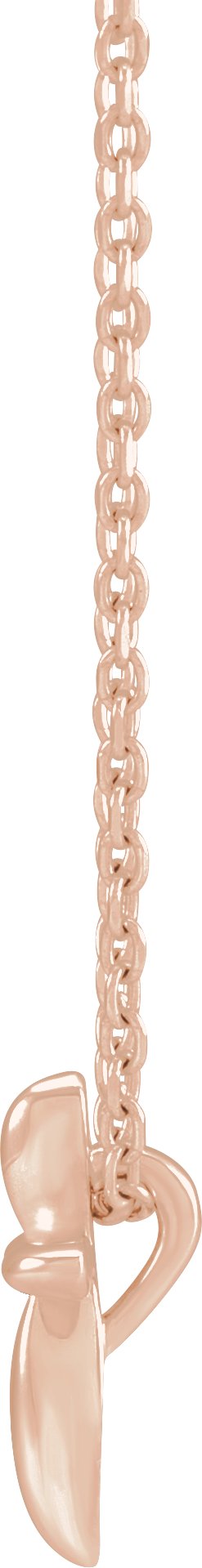 14K Gold Cross Necklace or Pendant – 10x7.72mm - Rose Gold - view 2