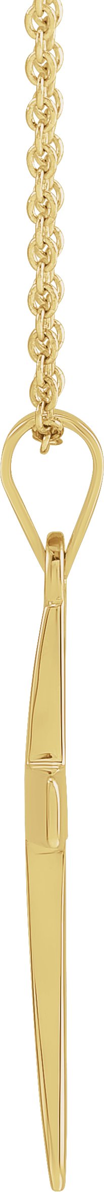 14K Gold Cross Necklace or Pendant – 15.23x7.38mm - Yellow Gold - view 2