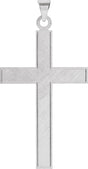 14K Gold Cross Necklace or Pendant III - White Gold