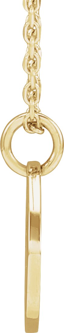 14K Gold Pierced Cross Necklace or Pendant - Yellow Gold - view 2